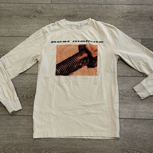 Post Malone Shirt Mens Small Posty Co. H&M Band Tshirt Music Tan Beige